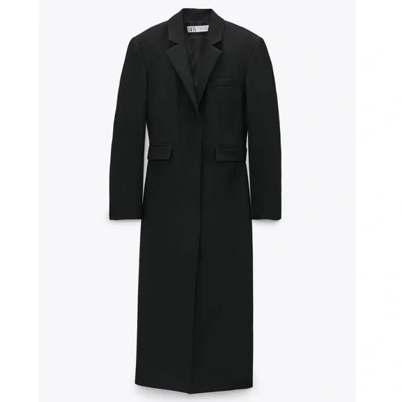 SOLD - Zara Tuxedo Coat Dress Limited Edition $150 - Picture 4 of 8